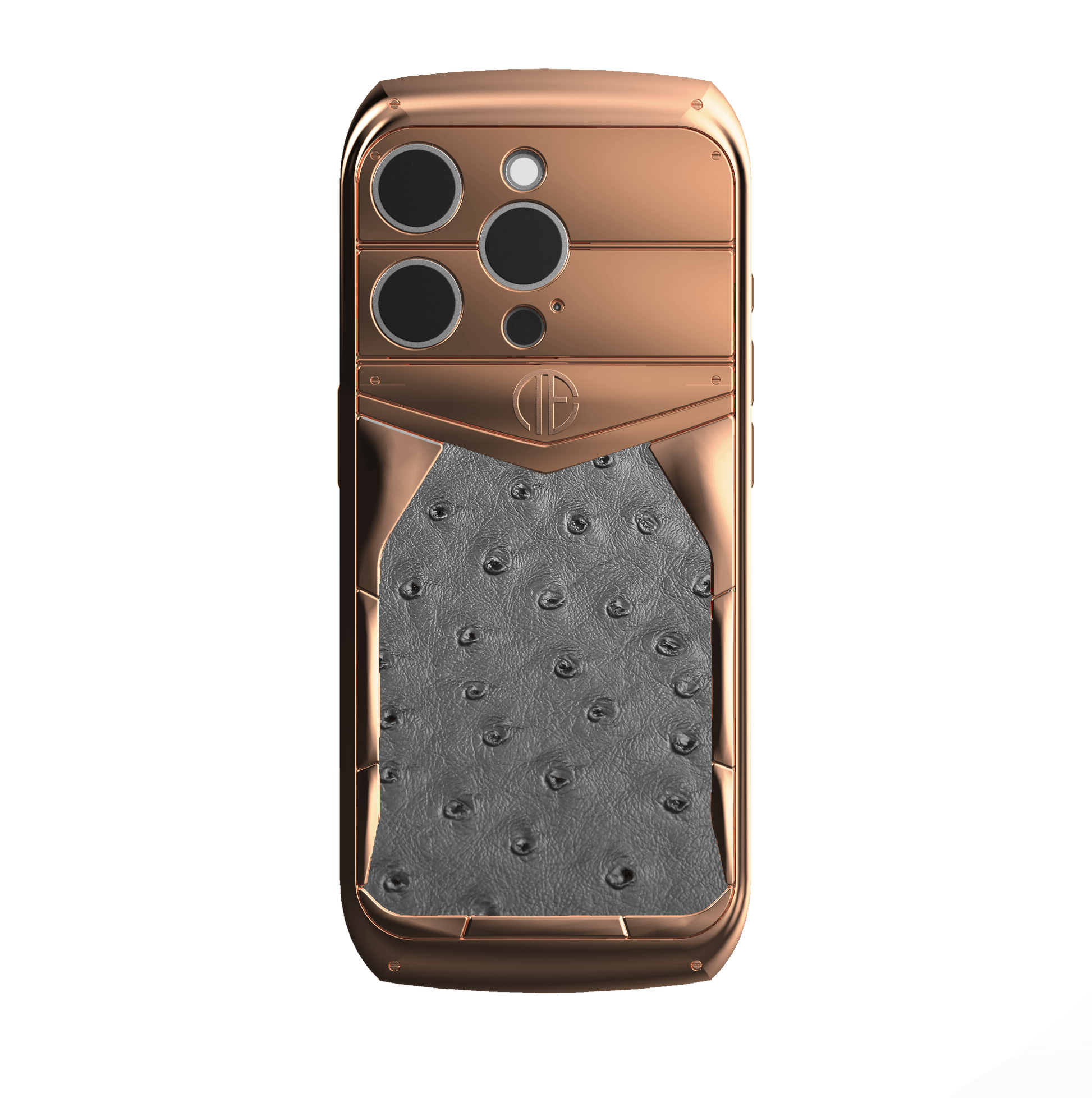 18K Rose Gold Struzzo iPhone 16 Pro / Pro Max Housing Phone Case - Truly Exquisite
