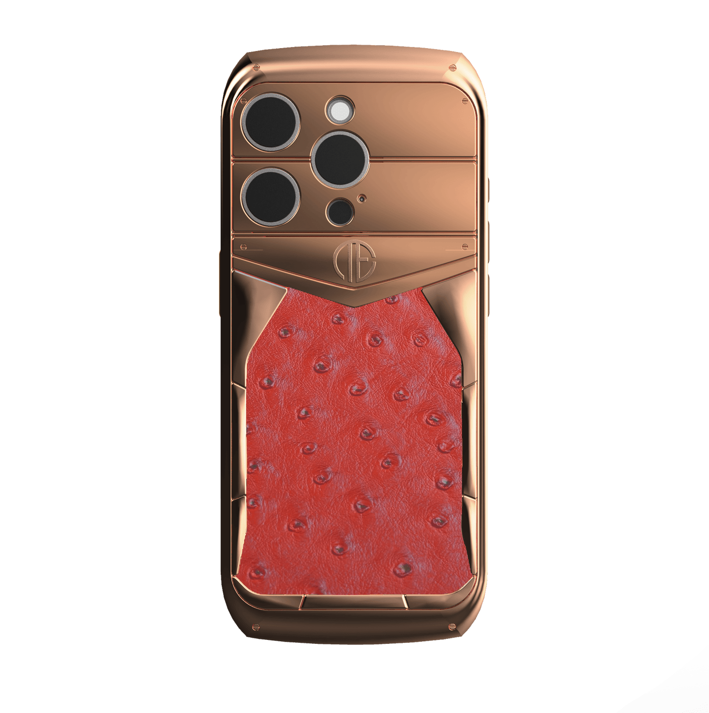 18K Rose Gold Struzzo iPhone 16 Pro / Pro Max Housing Phone Case - Truly Exquisite