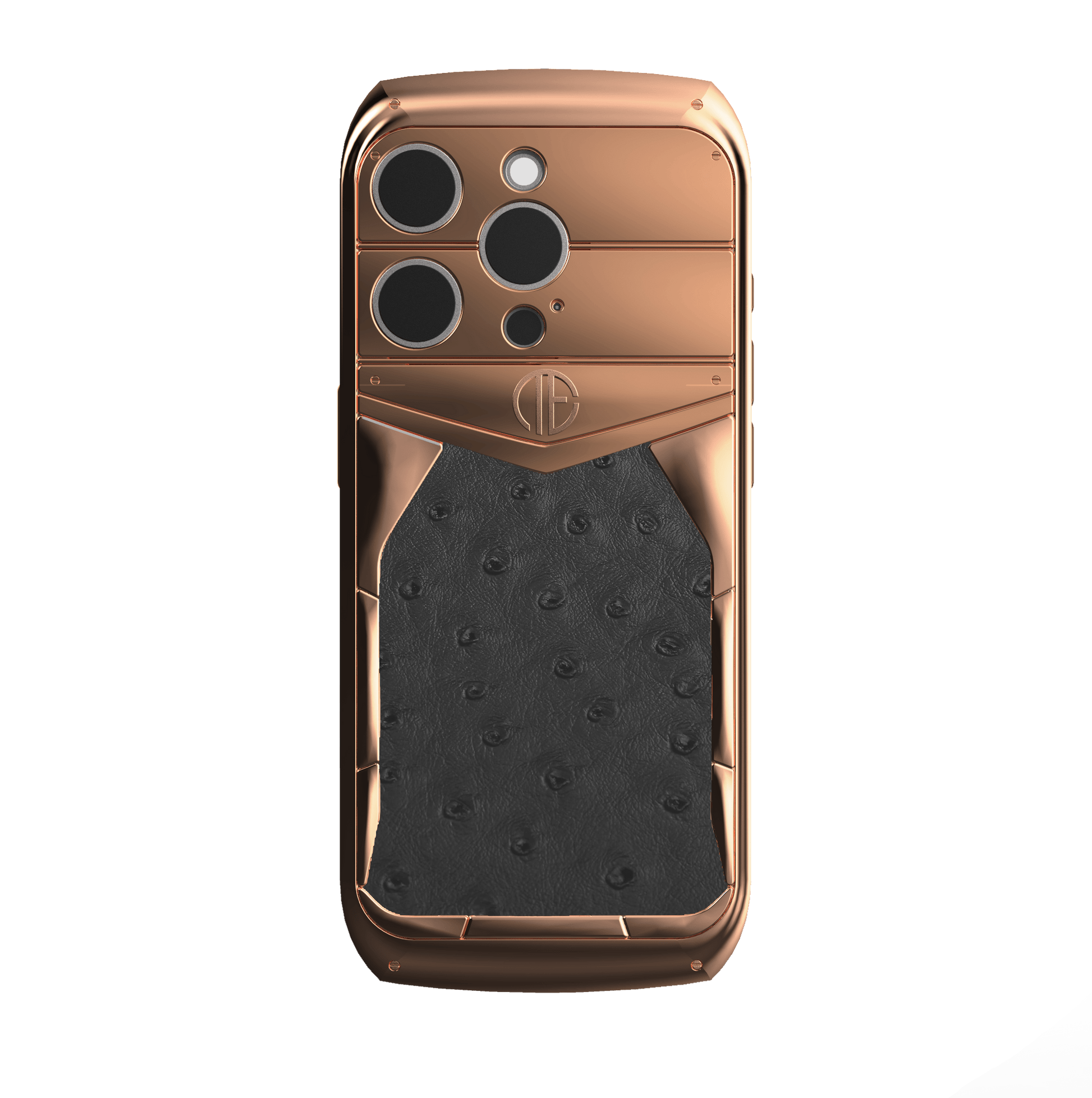 18K Rose Gold Struzzo iPhone 16 Pro / Pro Max Housing Phone Case - Truly Exquisite