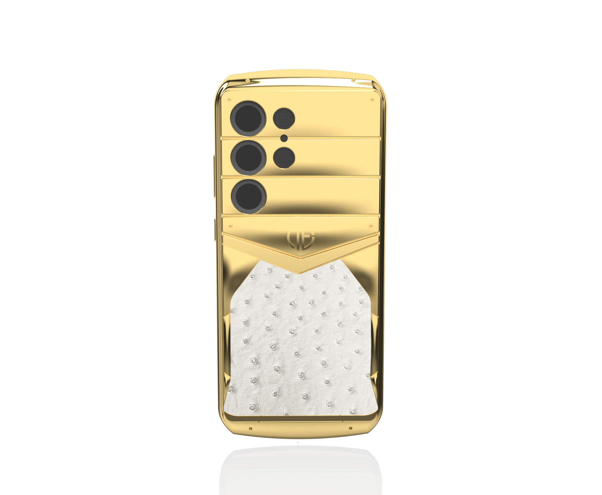 24K Gold Struzzo Samsung Galaxy S25 Ultra Housing Cases - Truly Exquisite
