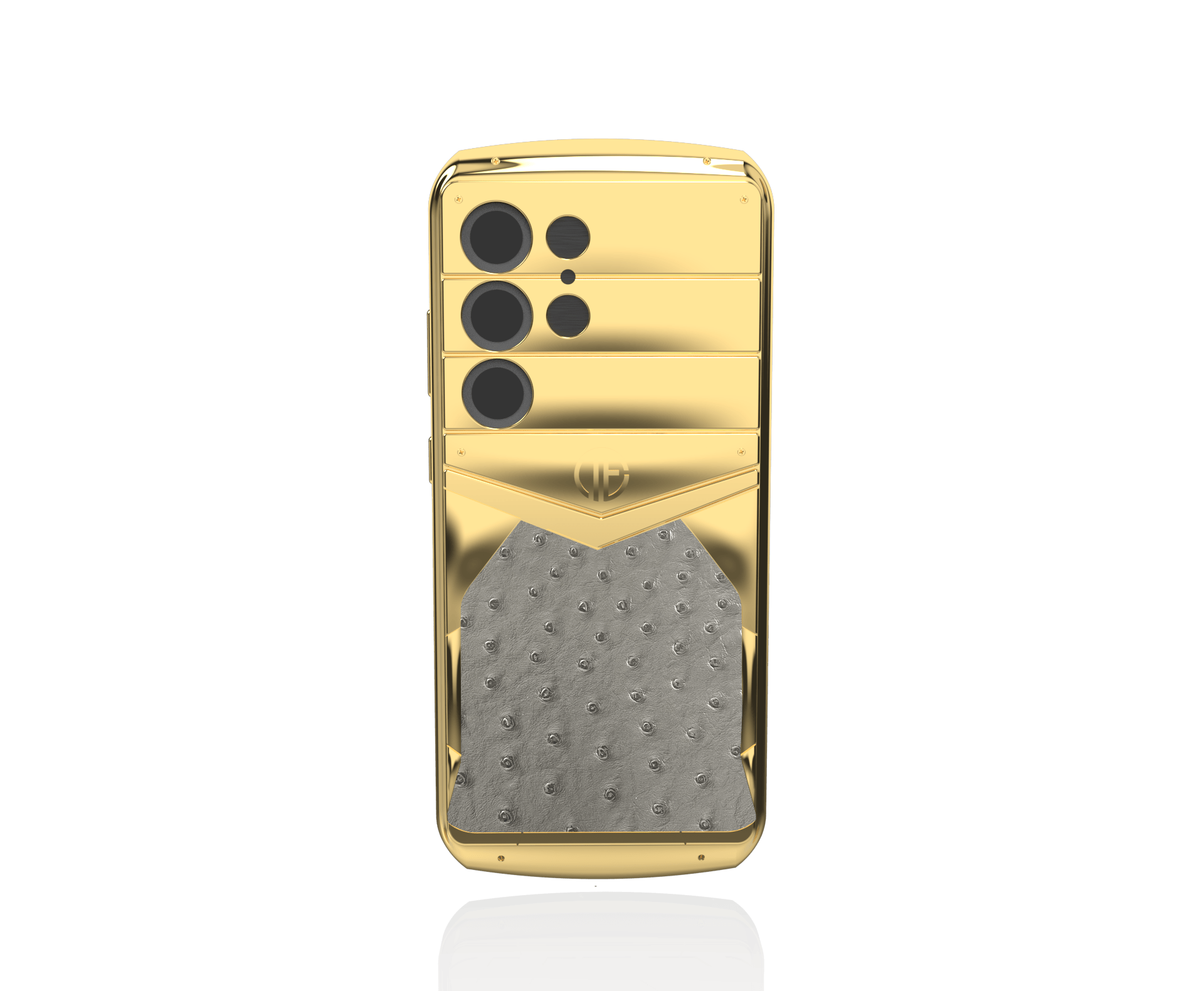 24K Gold Struzzo Samsung Galaxy S25 Ultra Housing Cases - Truly Exquisite